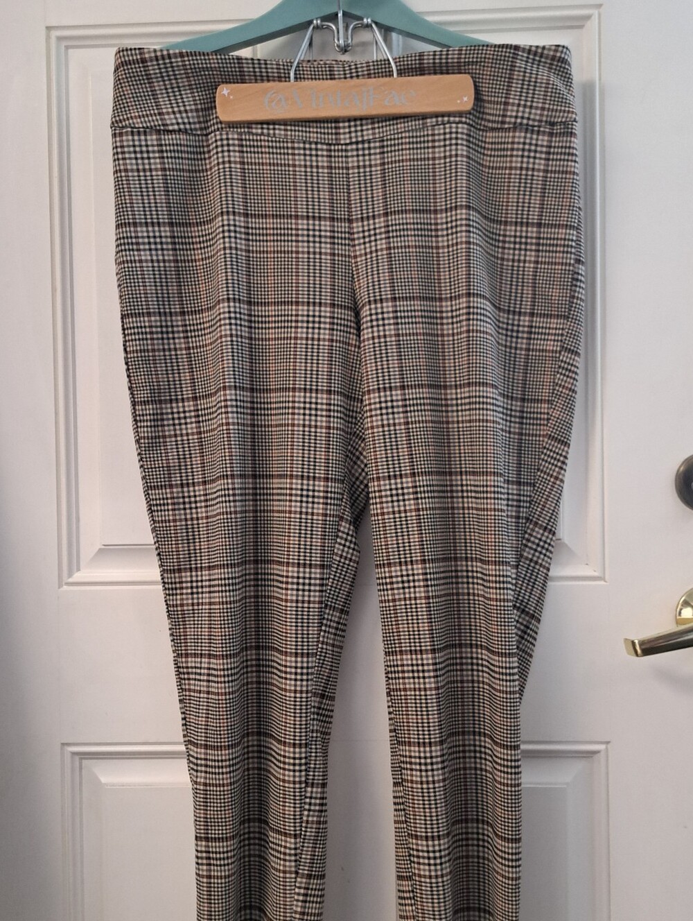 NEW DIRECTIONS Plaid Pants - Tan/Black